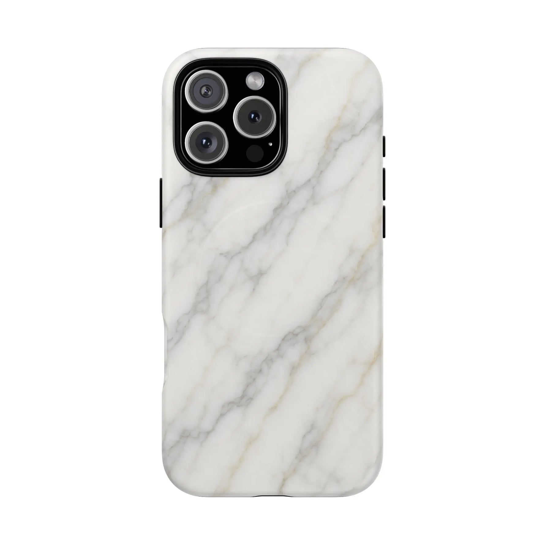 Classic White Marble iPhone Case with MagSafe - Shamo's