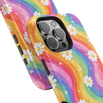 Rainbow Daisy Magnetic Impact-Resistant Phone Case with MagSafe Compatibility - iPhone 17 / Glossy - Shamo's