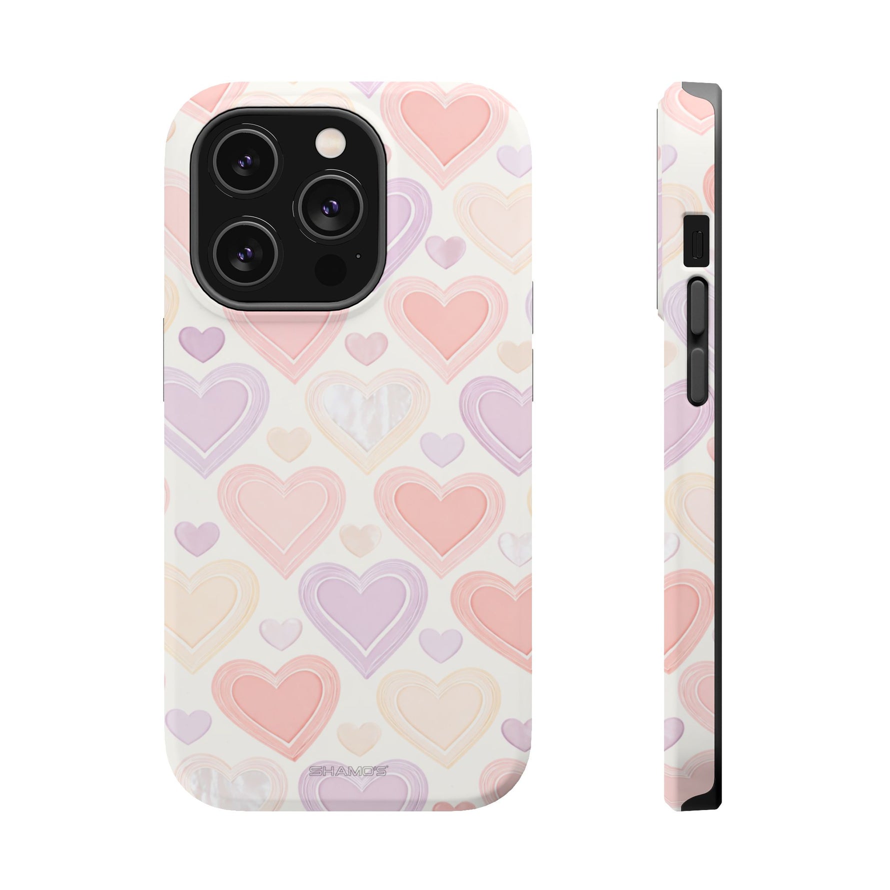 Pastel Heart Love MagSafe Impact-Resistant iPhone Case