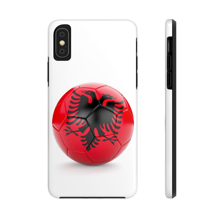 Tough Phone Cases with Albanian soccer flag