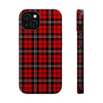 Funda para iPhone resistente a impactos con cuadros escoceses rojos | Compatibilidad con MagSafe