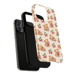 Teddy Berry Cozy Strawberry Pattern iPhone Case with MagSafe