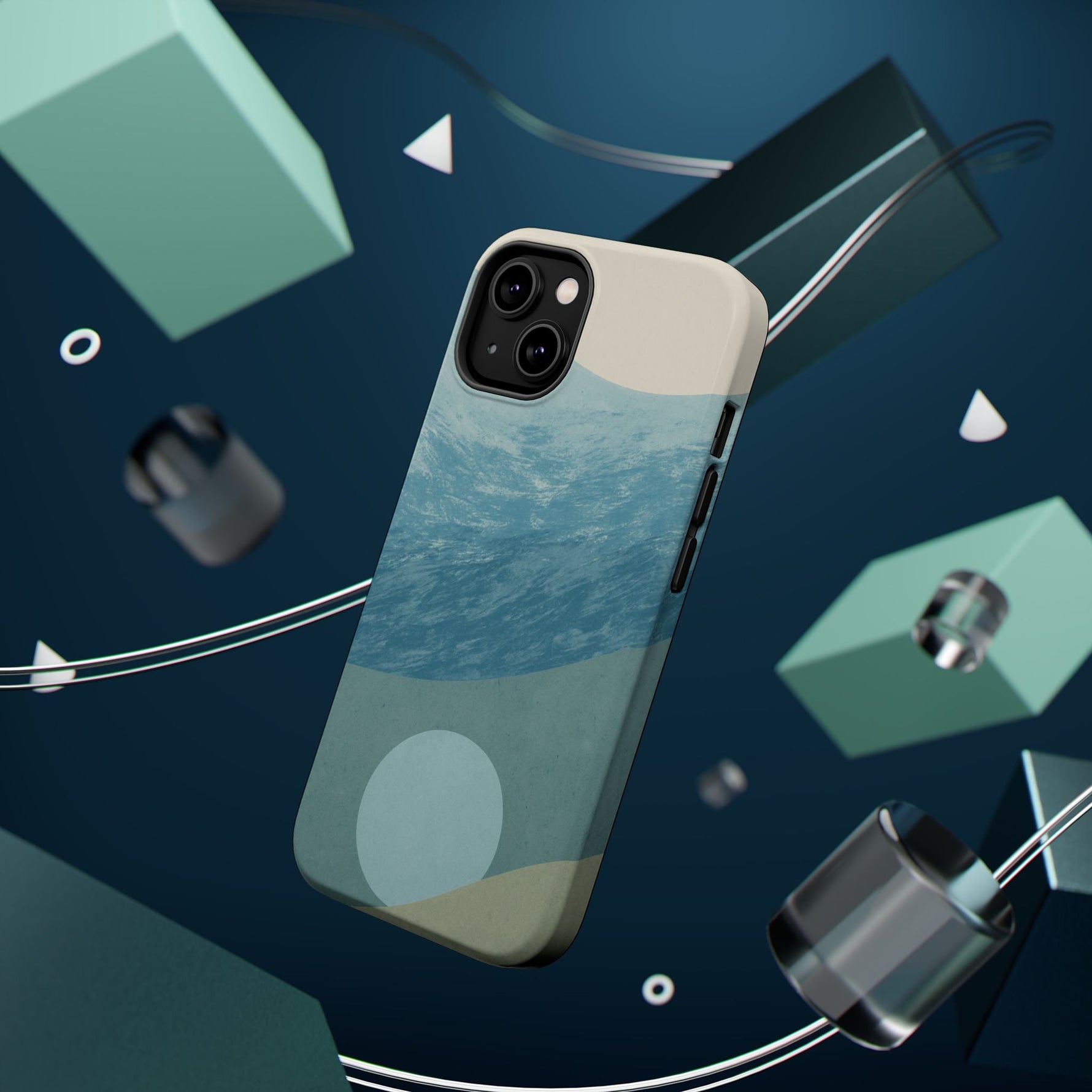 “Calm Over Chaos” Abstract Ocean Wave iPhone Case | MagSafe Compatible  Shamo's