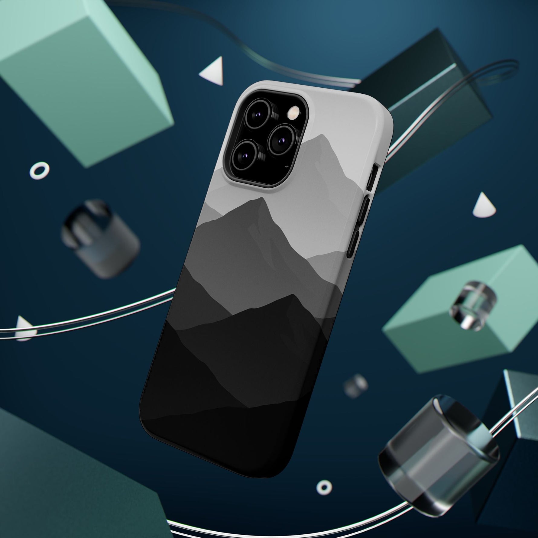 Monochrome Mountain Design iPhone Case | MagSafe  Shamo's