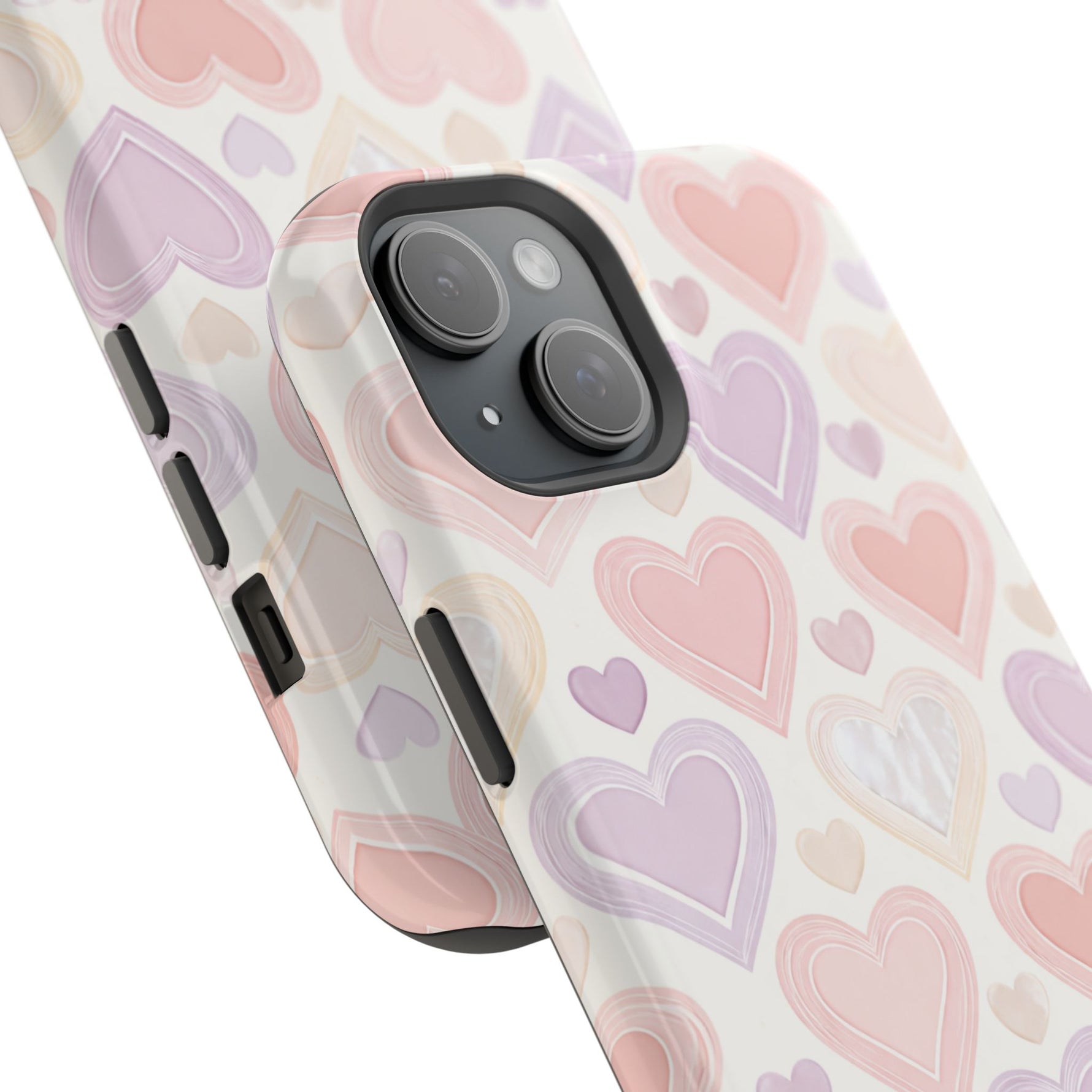 Pastel Heart Love MagSafe Impact-Resistant iPhone Case
