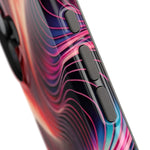 Abstract Red Wave Magnetic Impact-Resistant Phone Case | MagSafe