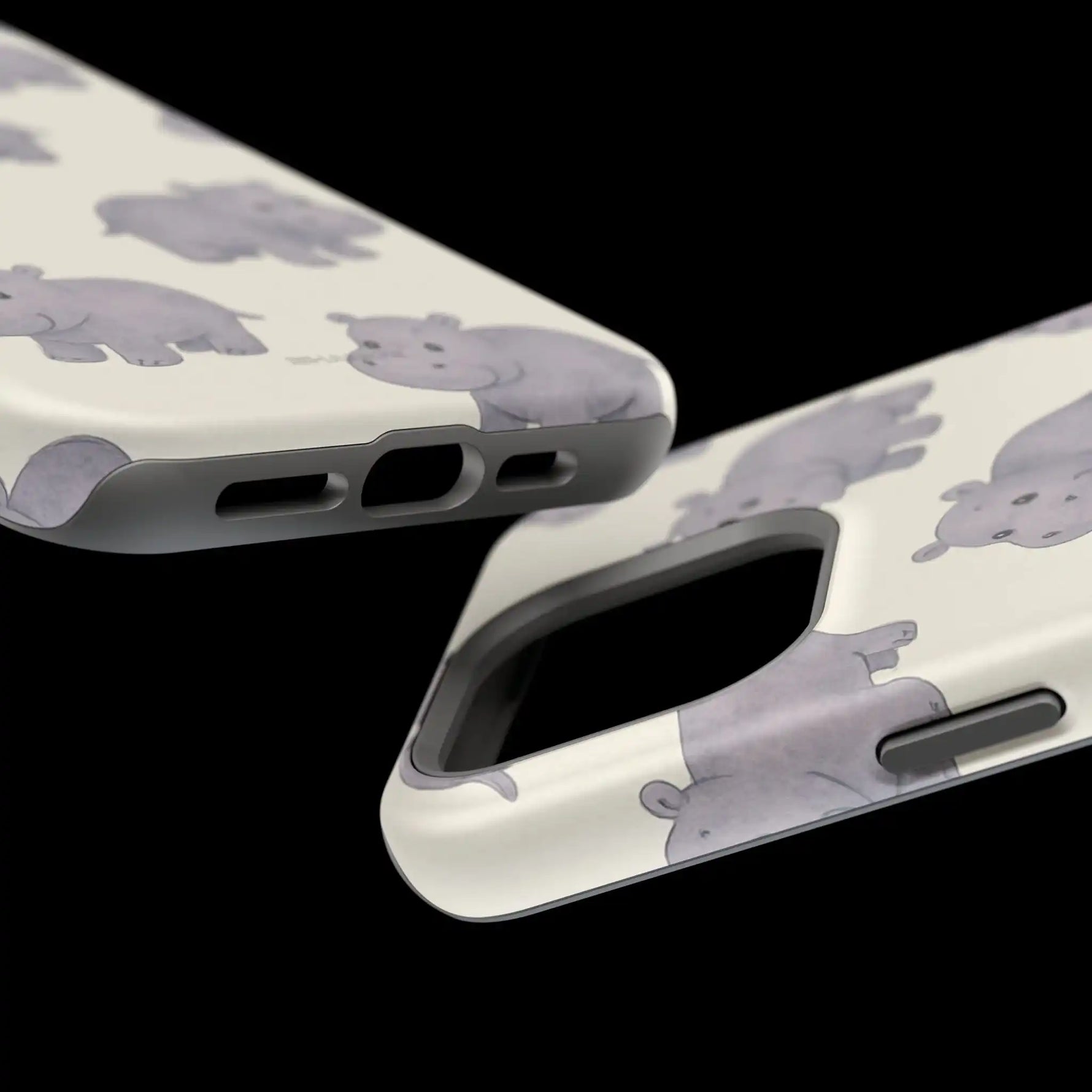 Cute Tiny Hippo Magnetic Impact-Resistant Phone Case