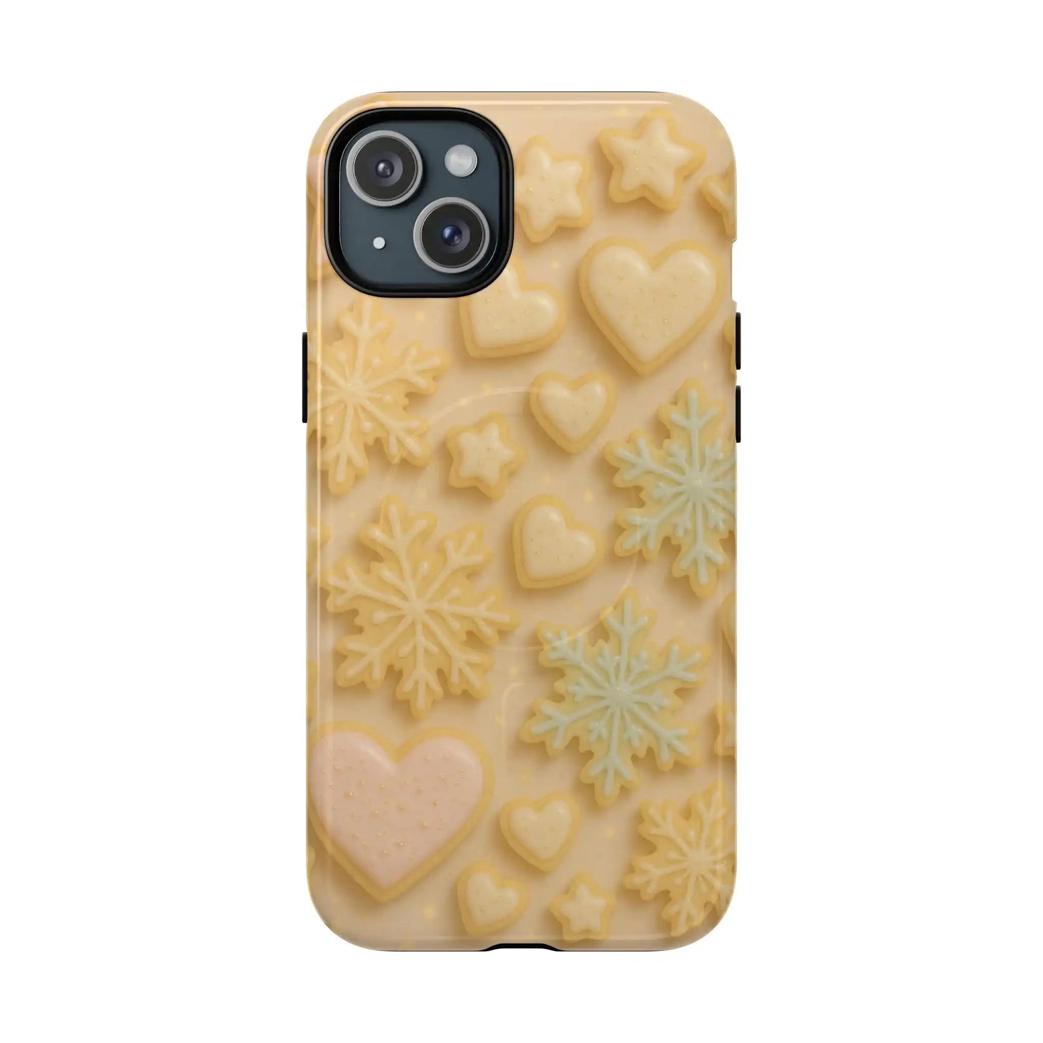 Heart & Snowflake Holiday iPhone Case — compatible with MagSafe - Shamo's