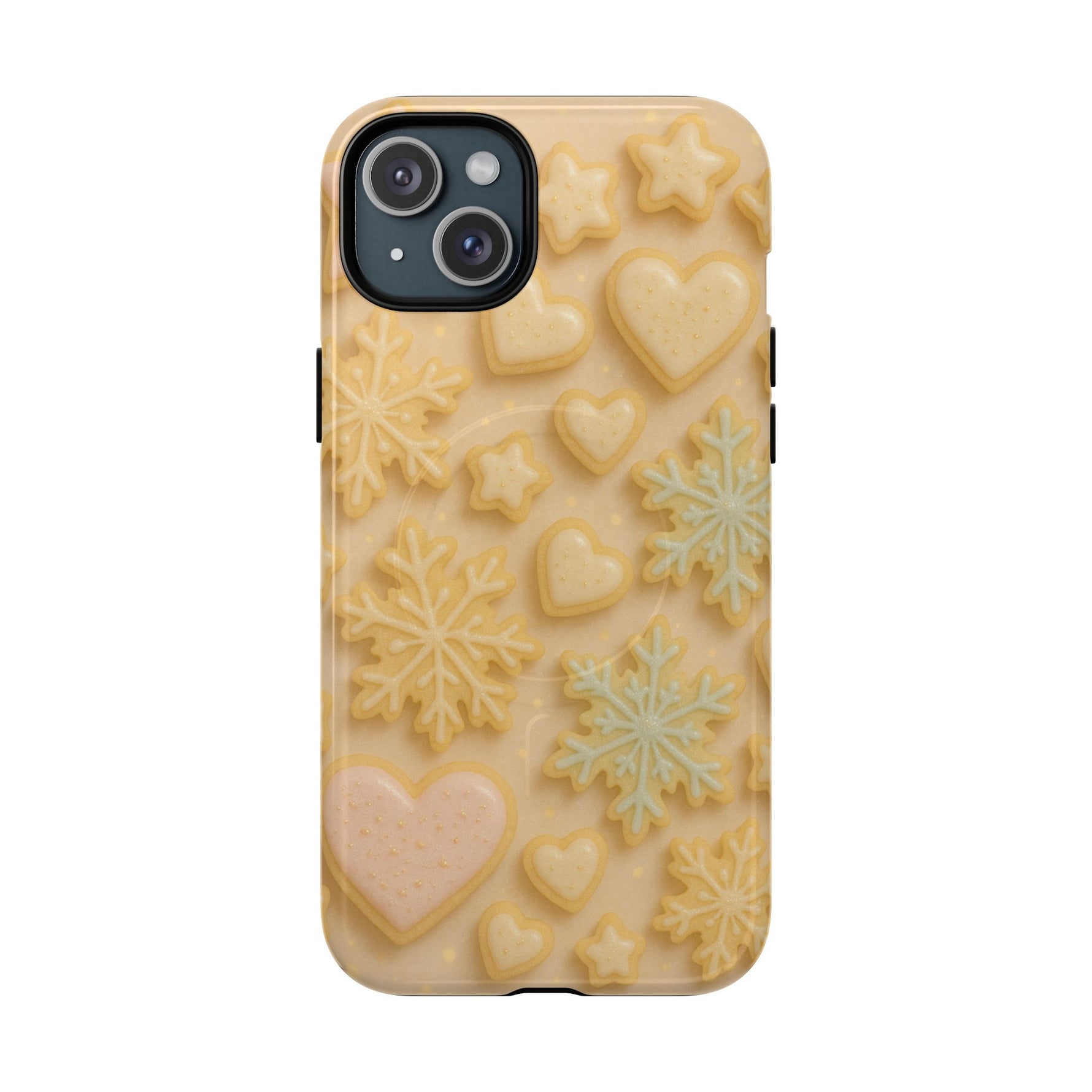 Heart & Snowflake Holiday iPhone Case — compatible with MagSafe - Shamo's