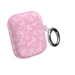 Pink Bow Pattern AirPod Case — Cute Floral Bow Protective Case
