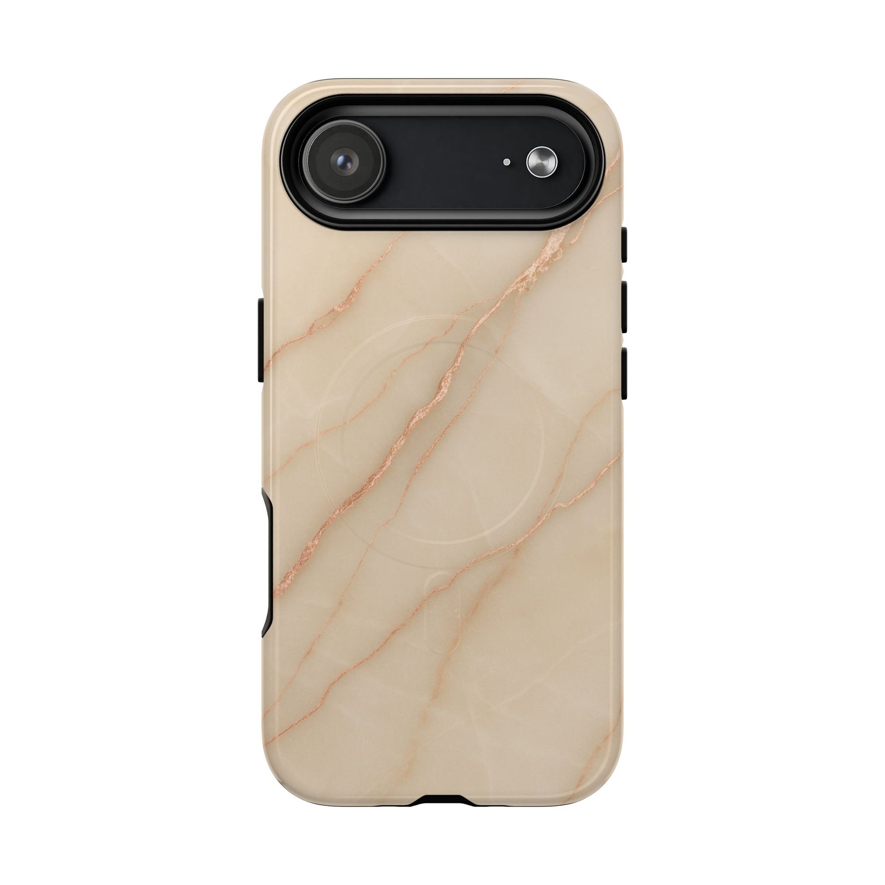 Luxury Series Marble Beige iPhone Case compatible with MagSafe - Shamo's