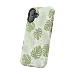 Tropical Monstera Phone Case, Impact-Resistant Magnetic iPhone Cover with MagSafe Compatibility