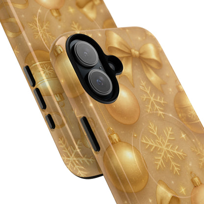 Holiday Gold Ornament iPhone Case | Compatible with MagSafe
