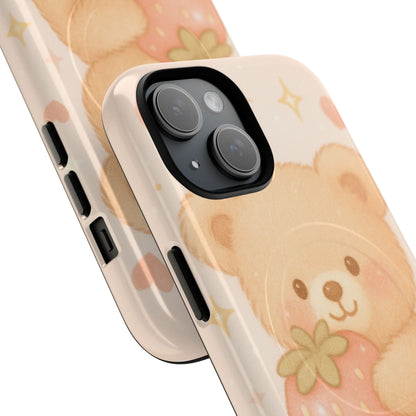 Strawberry Teddy iPhone Case with MagSafe