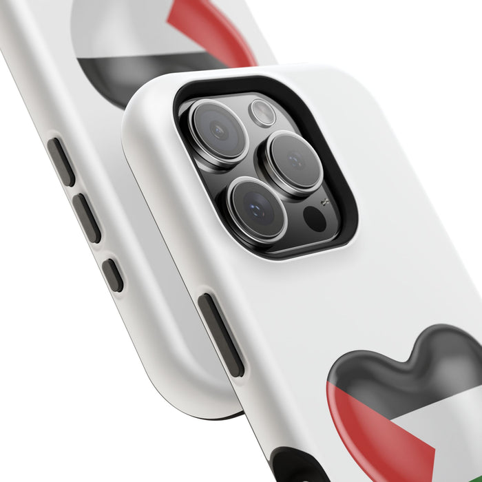MagSafe Tough Cases with Palestinian flag in heart shape