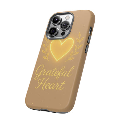 Grateful Heart iPhone Case — Warm Neon Heart