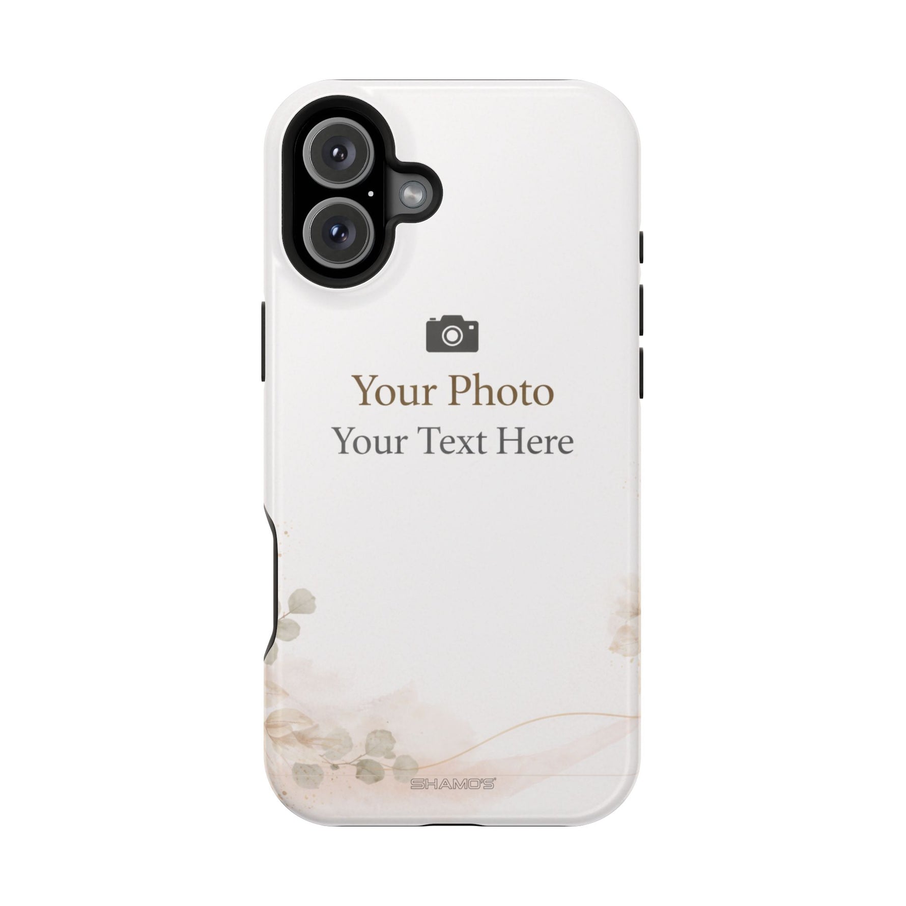 Personalizable Impact-Resistant Phone Case — Add Photo & Text - iPhone 16 Plus / Glossy / Without gift packaging - Shamo's