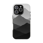 Monochrome Mountain Design iPhone Case | MagSafe  Shamo's iPhone 16 Pro / Glossy