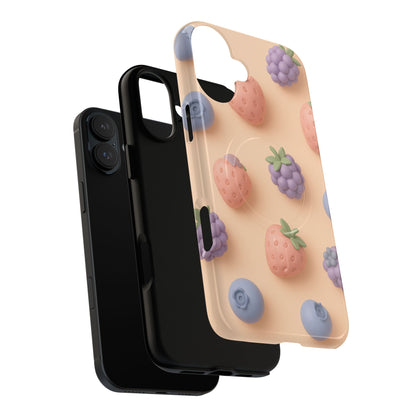 Fruitful 3D Strawberries Berries Tough Magnetic MagSafe Phone Case