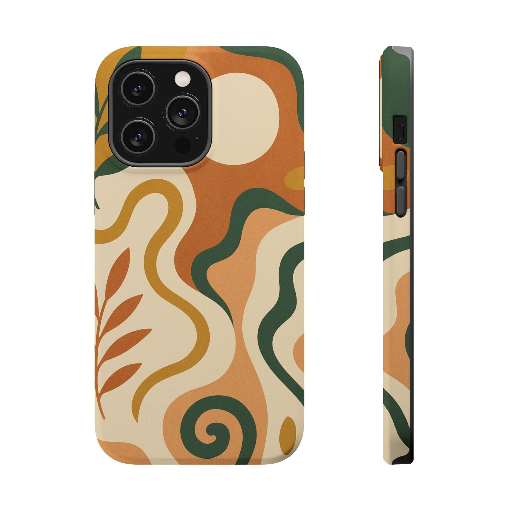 Abstract Earth-Tone Impact iPhone Case — MagSafe  Shamo's iPhone 14 Pro Max / Matte