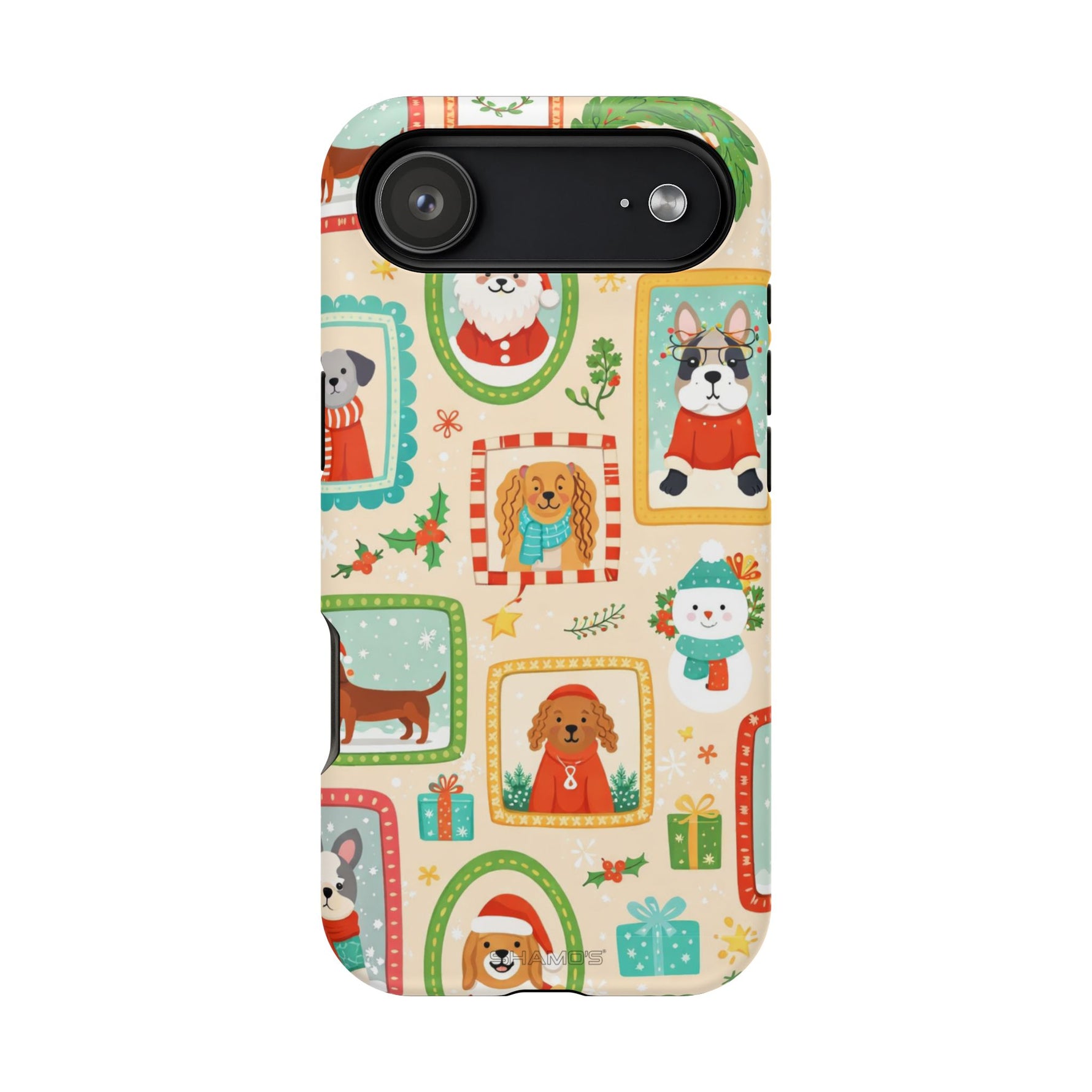 Cute Holiday Dogs MagSafe Compatible Impact-Resistant Phone Case - iPhone 17 Air / Matte - Shamo's