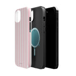Pink Stripe Impact-Resistant Phone Case | MagSafe