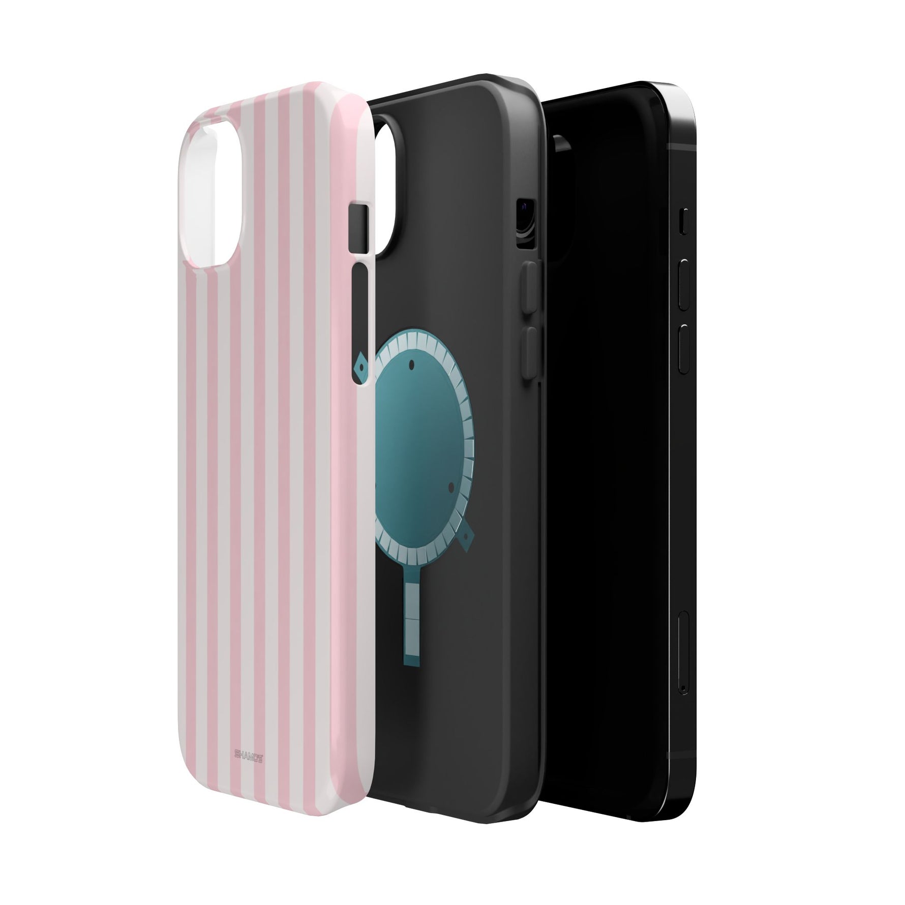 Pink Stripe Impact-Resistant Phone Case | MagSafe