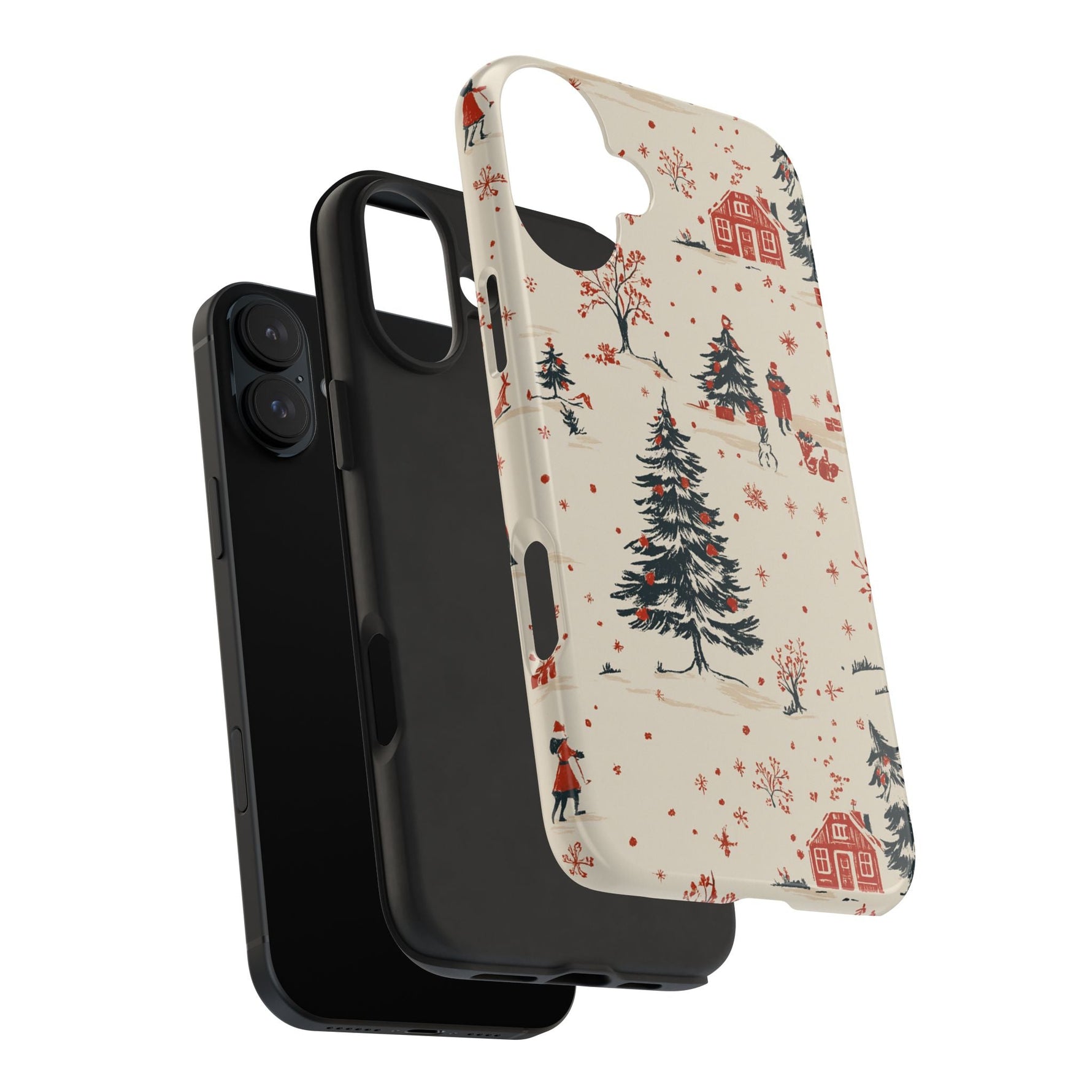 Winter Village Holiday Tough iPhone Case — Vintage Holidays & Snow Scene  Shamo's