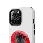 Tough Phone Cases with Albanian soccer flag