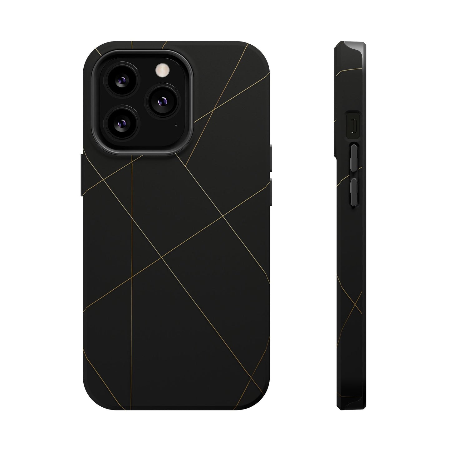 Black Geometric Design iPhone Case | MagSafe  Shamo's iPhone 13 Pro / Matte