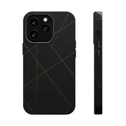 Black Geometric Design iPhone Case | MagSafe  Shamo's iPhone 13 Pro / Matte