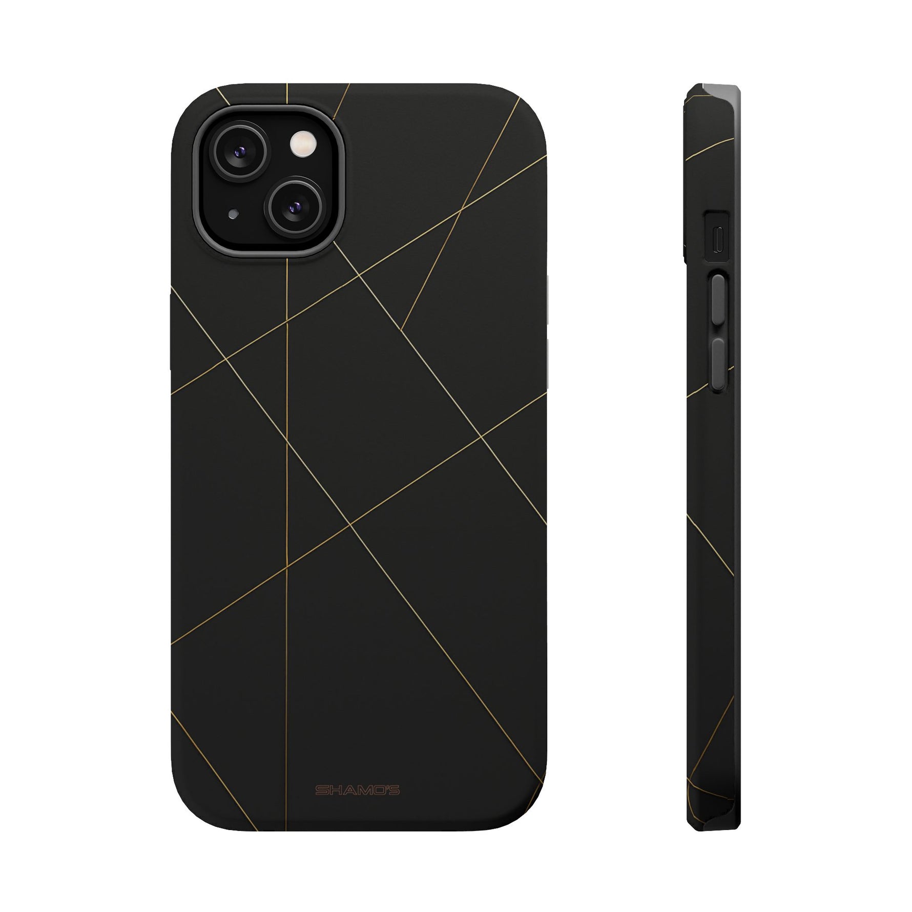 Funda para iPhone con diseño geométrico negro | MagSafe