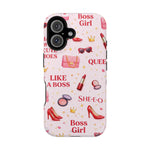 Boss Girl Cosmetic Pattern iPhone Case | MagSafe - iPhone 16 / Glossy - Shamo's