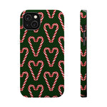 Candy Cane Heart MagSafe Impact-Resistant iPhone Case  Shamo's iPhone 14 Plus / Matte