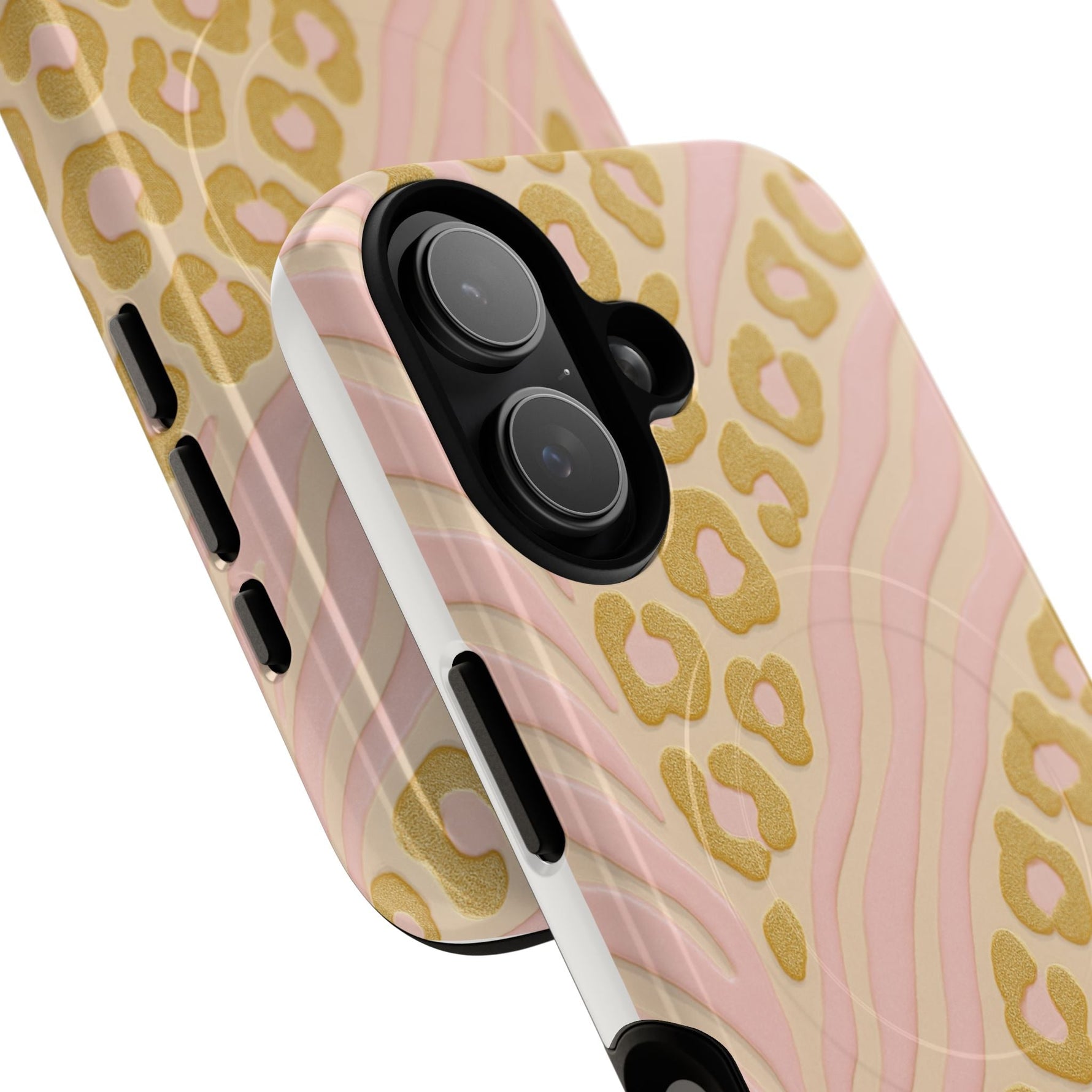 Pink Gold Leopard iPhone Case compatible with MagSafe  Shamo's