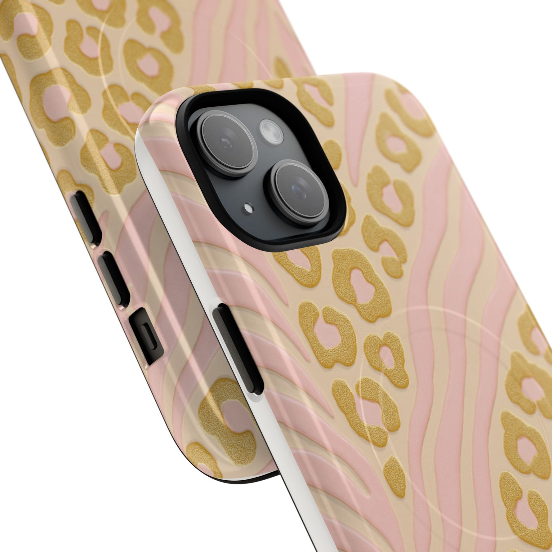 Pink Gold Leopard iPhone Case compatible with MagSafe - Shamo's