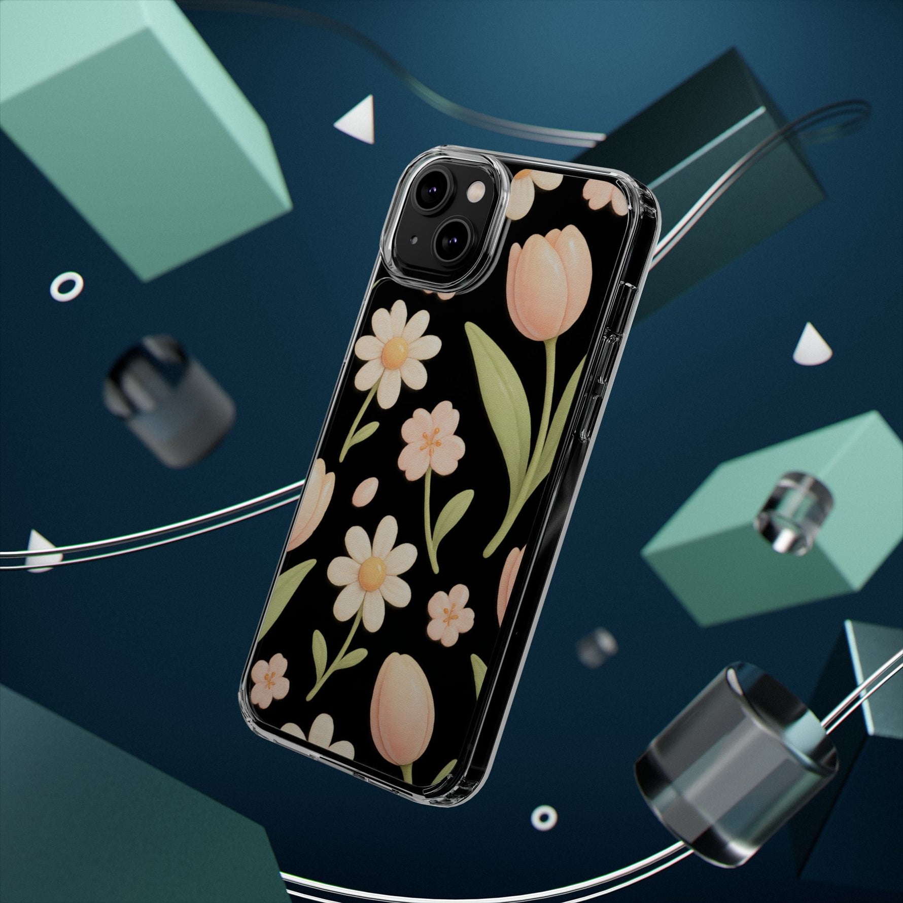 Floral Impact-Resistant Clear iPhone Case  Shamo's
