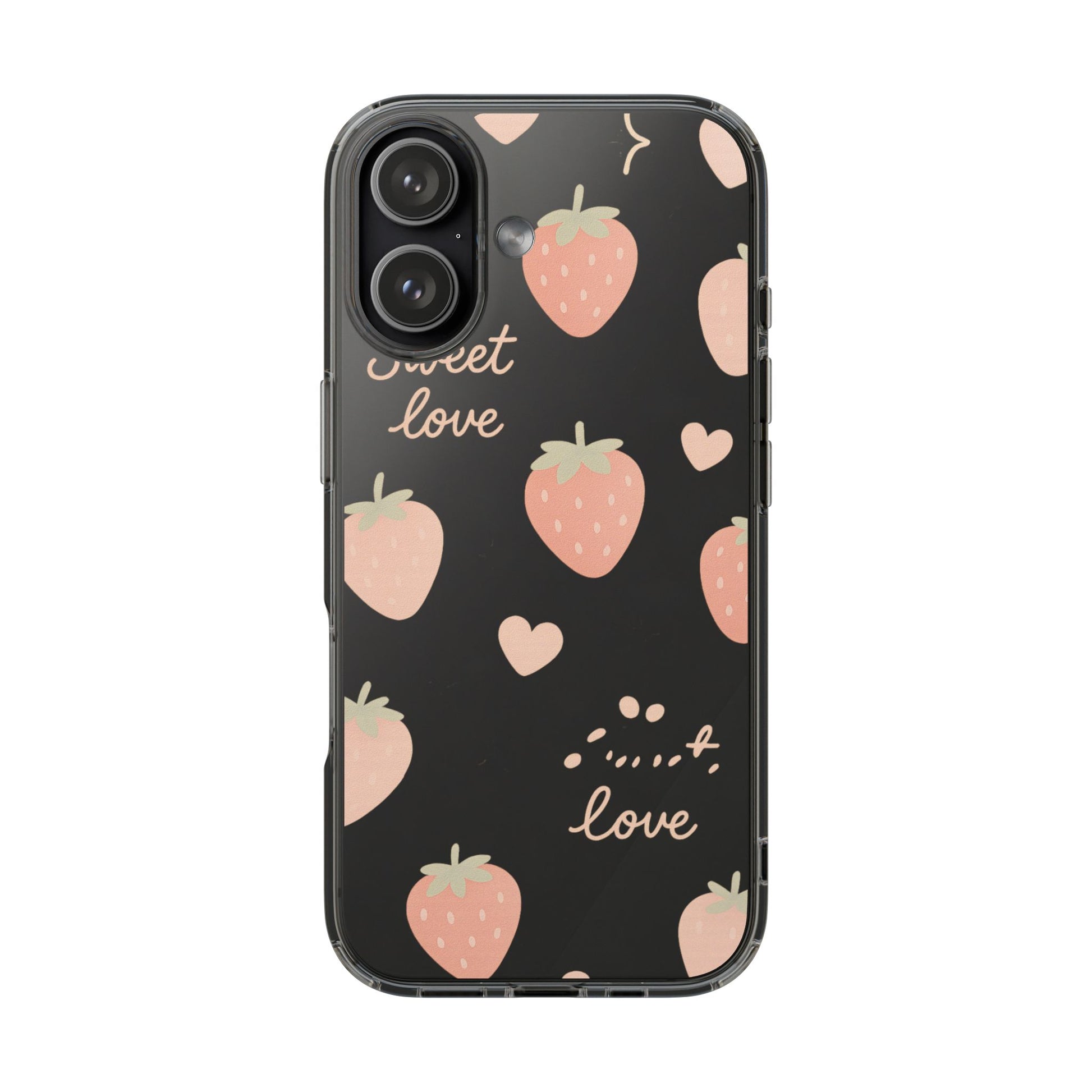 Sweet Love Strawberry Clear iPhone Case | MagSafe - Shamo's