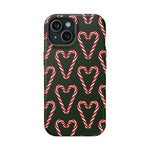 Candy Cane Heart MagSafe Impact-Resistant iPhone Case  Shamo's iPhone 15 / Matte