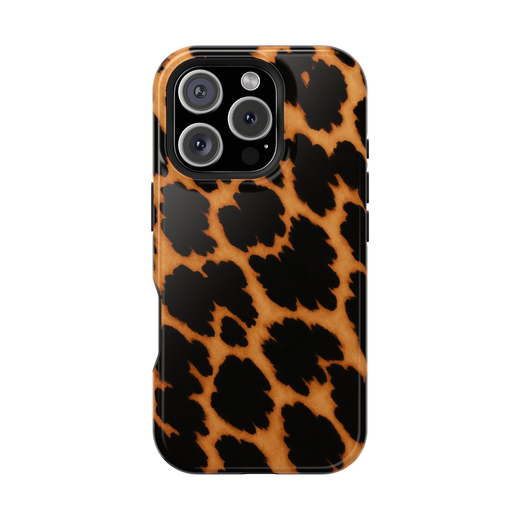 Leopard Print Impact-Resistant iPhone Case with MagSafe Compatibility  Shamo's iPhone 16 Pro / Glossy