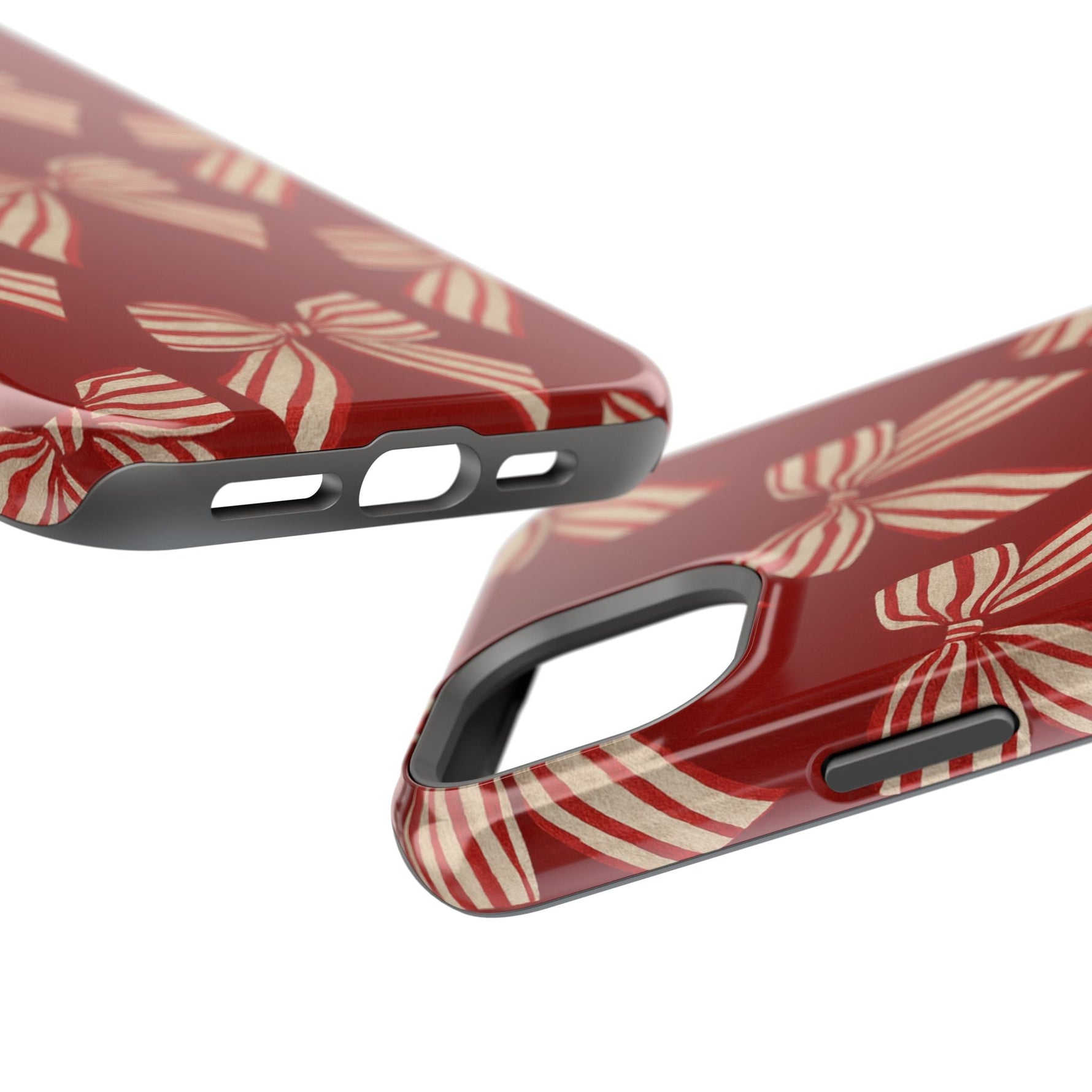 Holiday Red Bow iPhone Case — Impact‑Resistant iPhone Cover with MagSafe compatibility  Shamo's