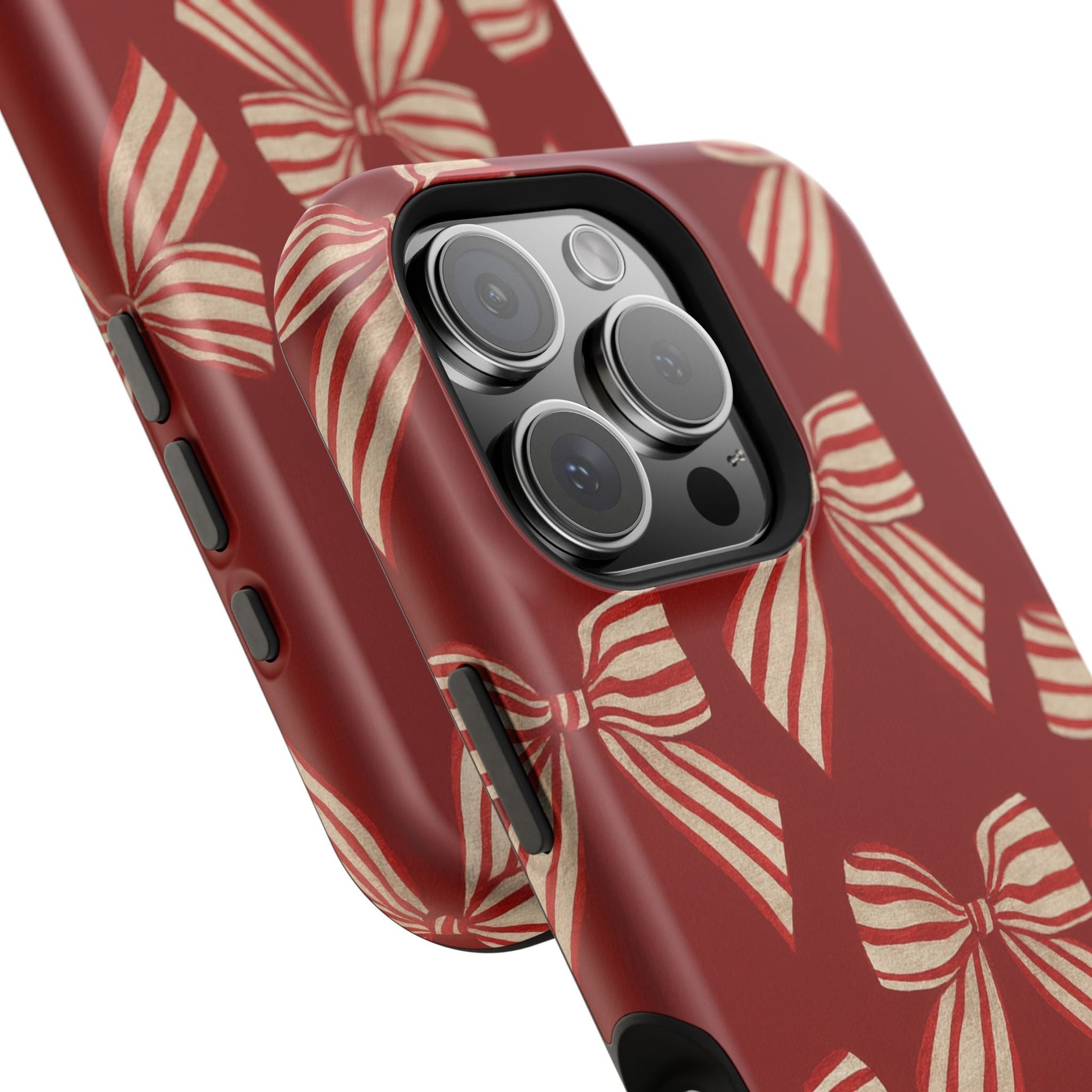 Holiday Red Bow iPhone Case — Impact‑Resistant iPhone Cover with MagSafe compatibility  Shamo's