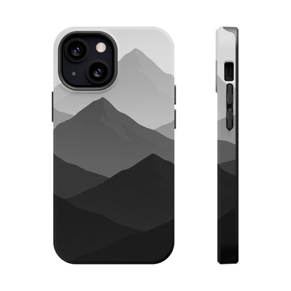 Monochrome Mountain Design iPhone Case | MagSafe  Shamo's iPhone 13 Mini / Matte