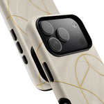 Gold Geometry on Silk Luxury Series iPhone Case with MagSafe  Shamo's