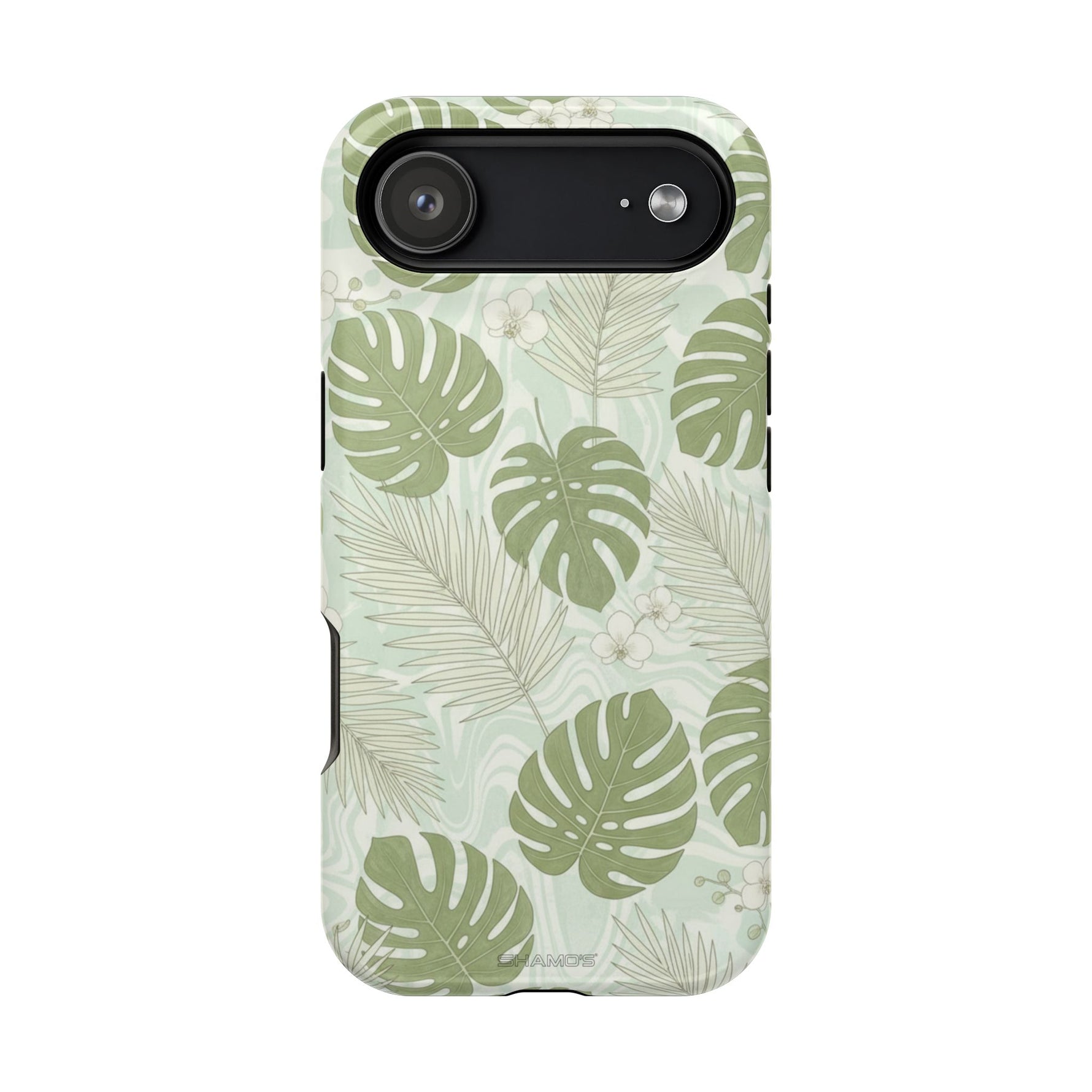 Tropical Monstera Phone Case, Impact-Resistant Magnetic iPhone Cover with MagSafe Compatibility
