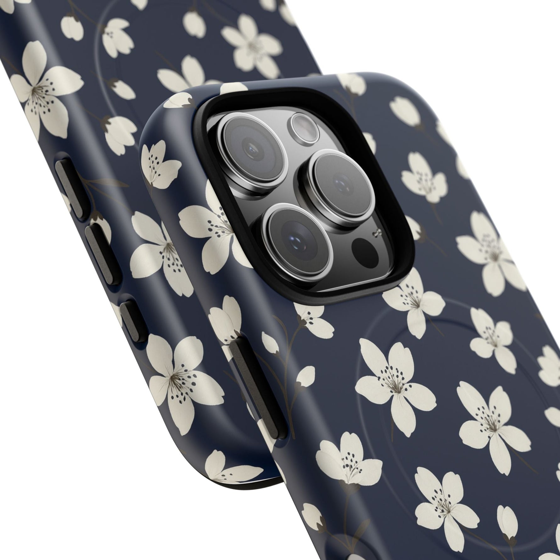 Navy Blossom Floral iPhone Case | MagSafe  Shamo's