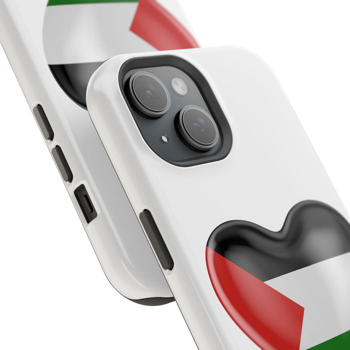 MagSafe Tough Cases with Palestinian flag in heart shape