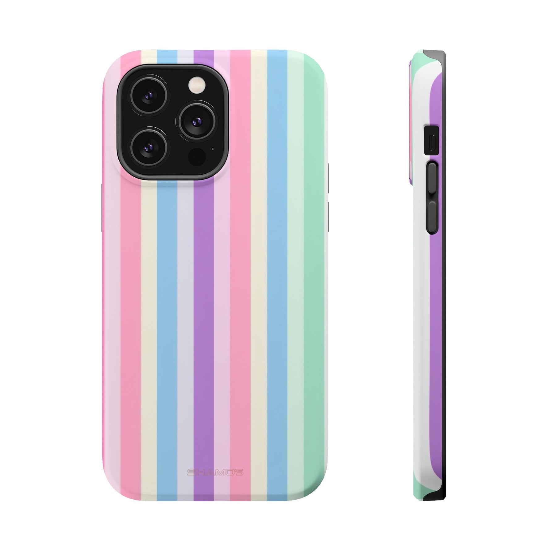 Pastel Stripe MagSafe Compatible Magnetic Impact-Resistant Phone Case - iPhone 14 Pro Max / Matte - Shamo's