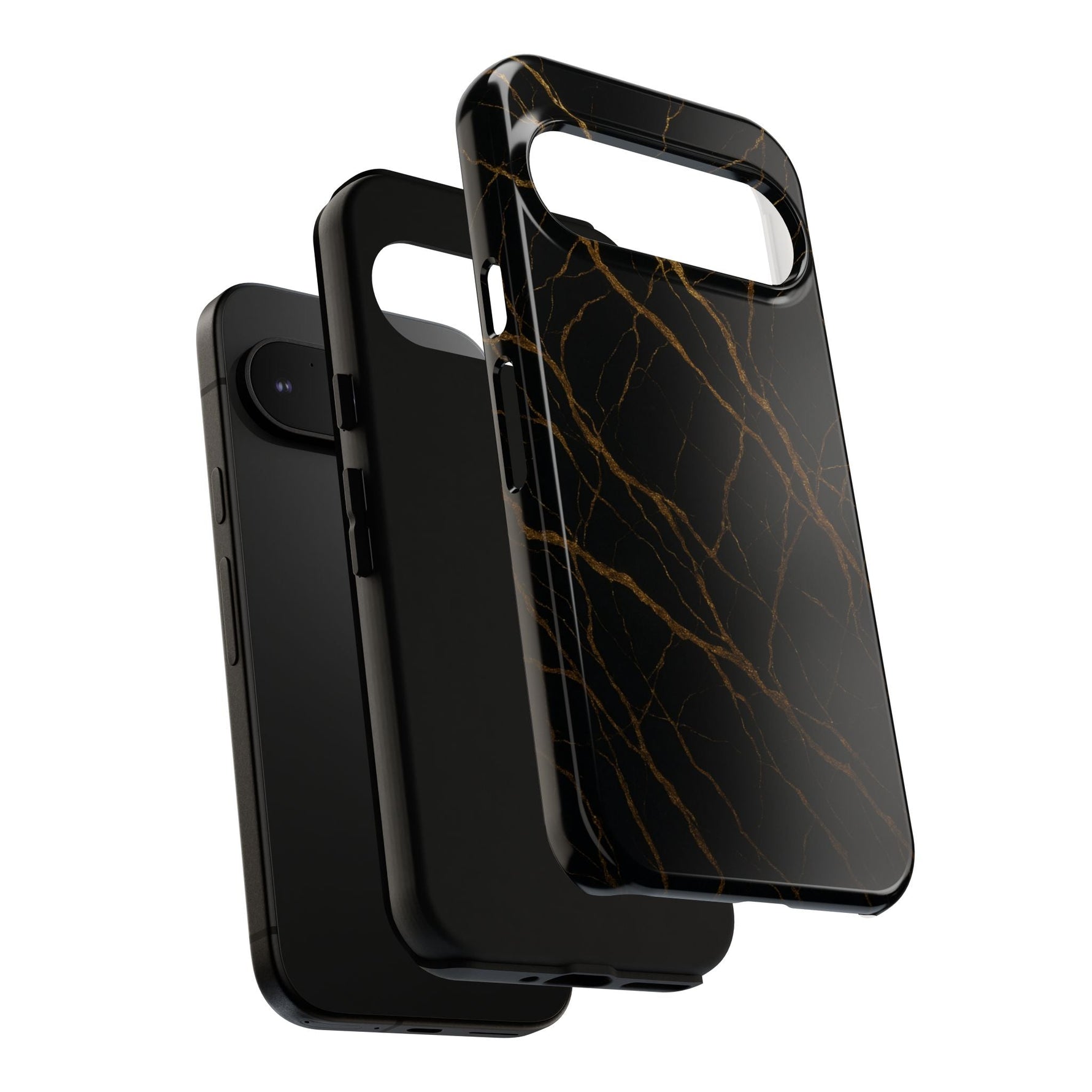Black Marble Tough iPhone Case  Shamo's