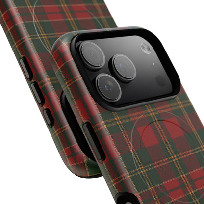 Plaid Holiday iPhone Case — Red & Green Tartan (MagSafe compatible)
